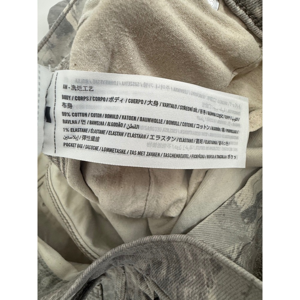 Hollister Mens Loose Fit Carpenter Pants Grey Leaf Camo Utility Trousers 32x30 - Picture 8 of 8